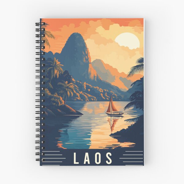 Item preview, Experience the Timeless Beauty of Laos - Vintage Travel Art designed and sold by turtlestart.