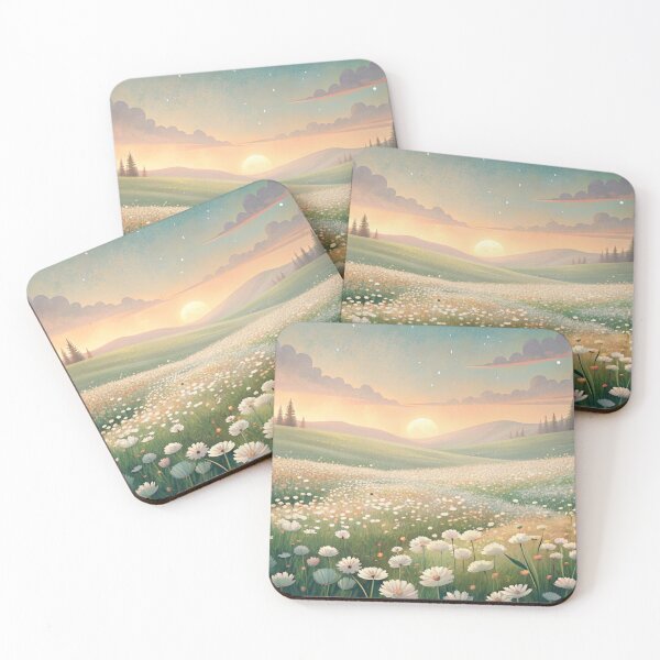 Item preview, aesthetic whimsical pastel daisy flower garden meadow designed and sold by rlav123.