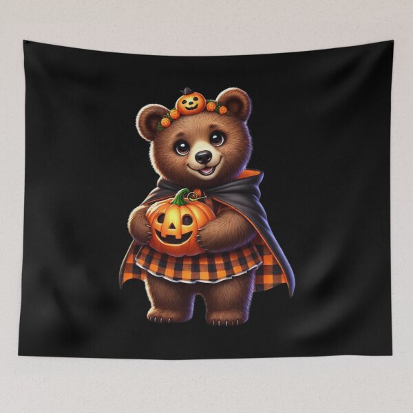 Item preview, The festive bear and his radiant pumpkin designed and sold by AmigosFurEver.