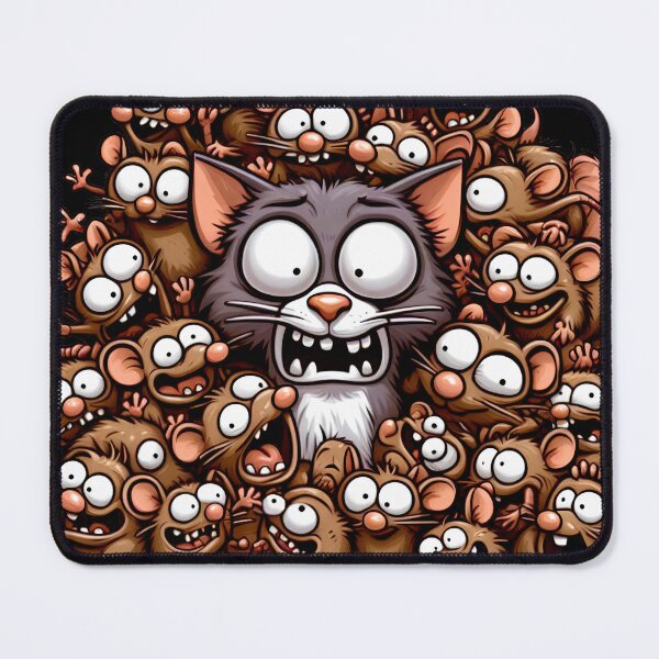 Item preview, Scared Cat Surrounded by Happy Rats designed and sold by FrozenRoscoe.