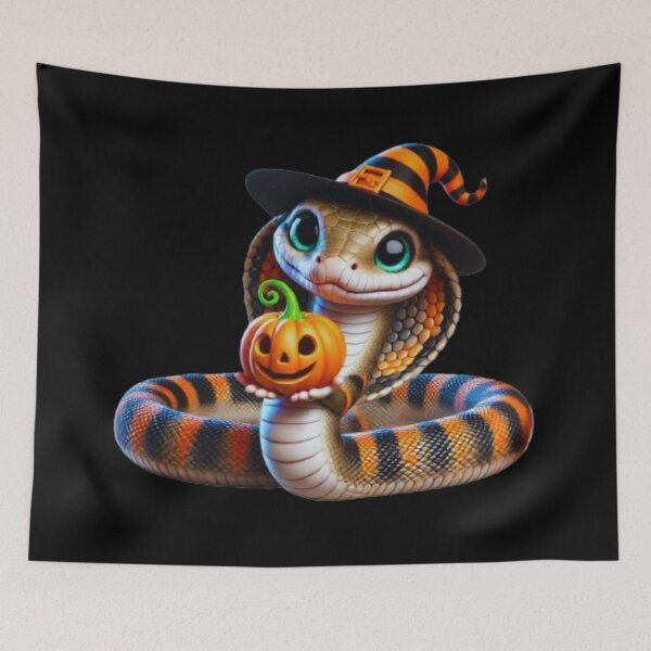 Item preview, The Witch Snake and His Bewitched Pumpkin designed and sold by AmigoVerse.