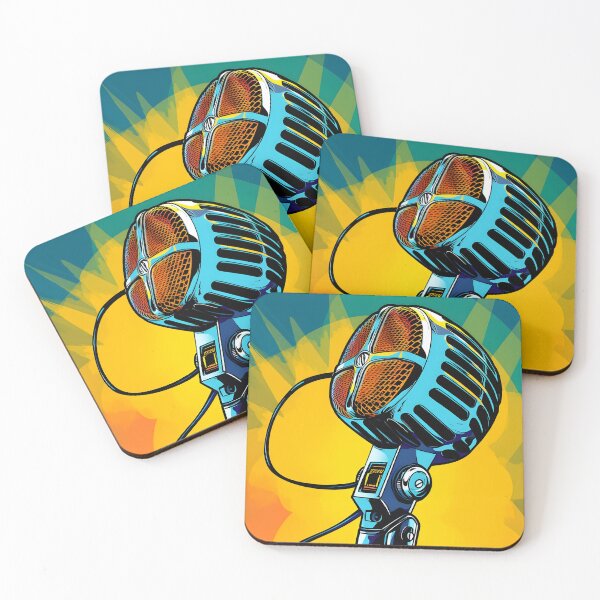 Item preview, AN OLD COLORFUL AND POP MICROPHONE designed and sold by infinitearte.