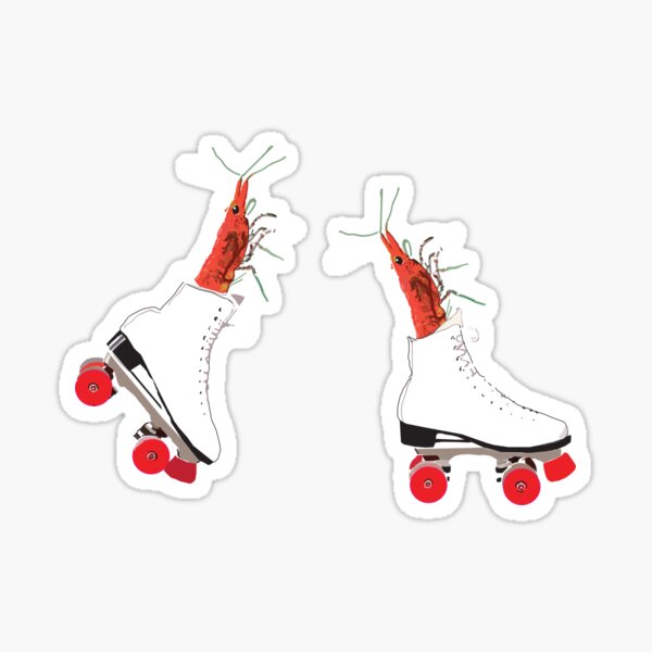 Shrimps Roller Skating Sticker