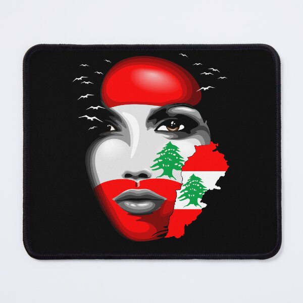Item preview, Lebanon Flag and Map on girl's face designed and sold by BluedarkArt.