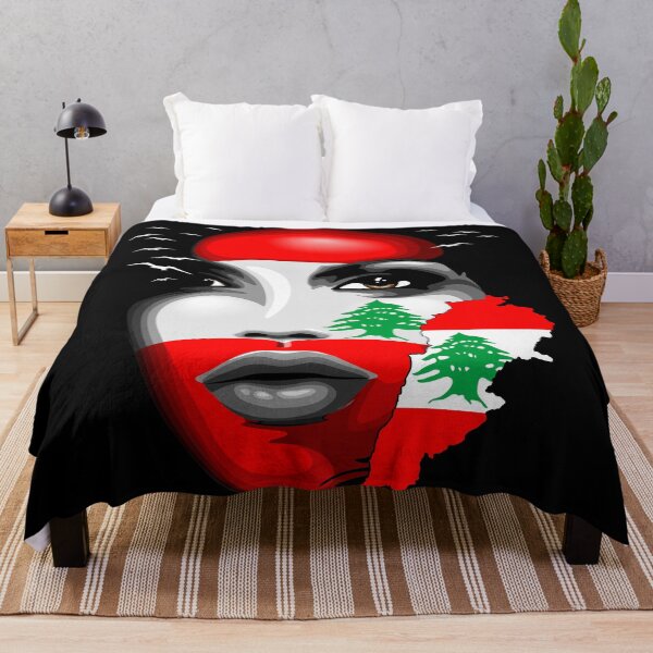 Item preview, Lebanon Flag and Map on girl's face designed and sold by BluedarkArt.