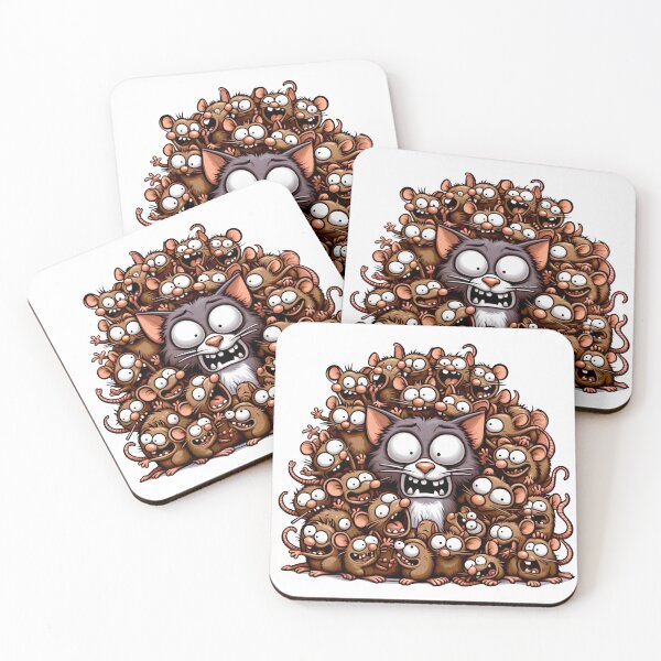 Item preview, Scared Cat Surrounded by Happy Rats designed and sold by FrozenRoscoe.