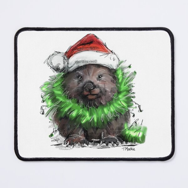 Item preview, Christmas Wombat designed and sold by TraceyMackieArt.