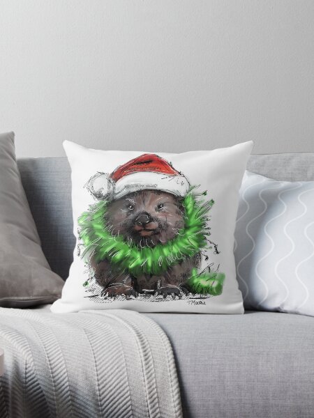 Item preview, Christmas Wombat designed and sold by TraceyMackieArt.