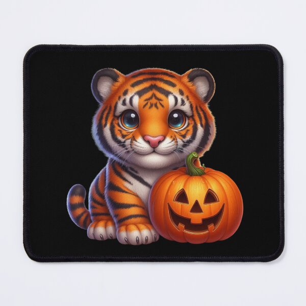 Item preview, The mischievous tiger and his enchanted pumpkin designed and sold by AmigosFurEver.