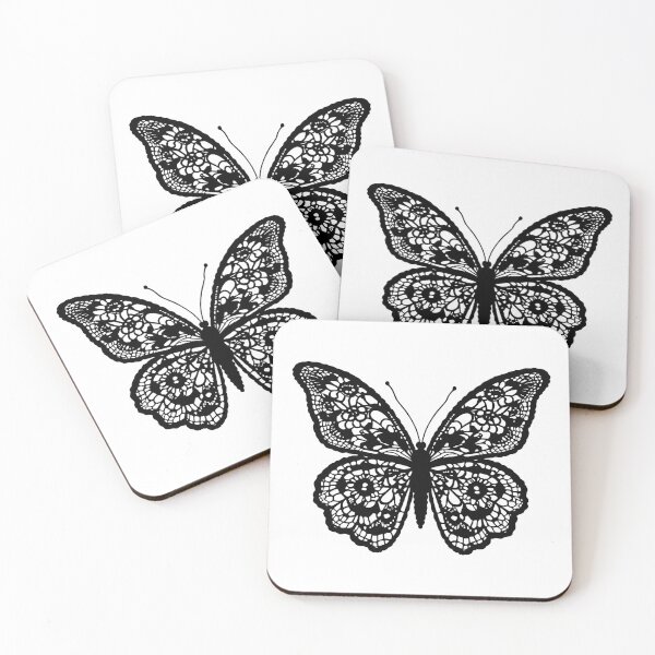 Item preview, Cute Printed Black Lace Butterfly Imitation Shapes Mania designed and sold by Shapes-Mania.