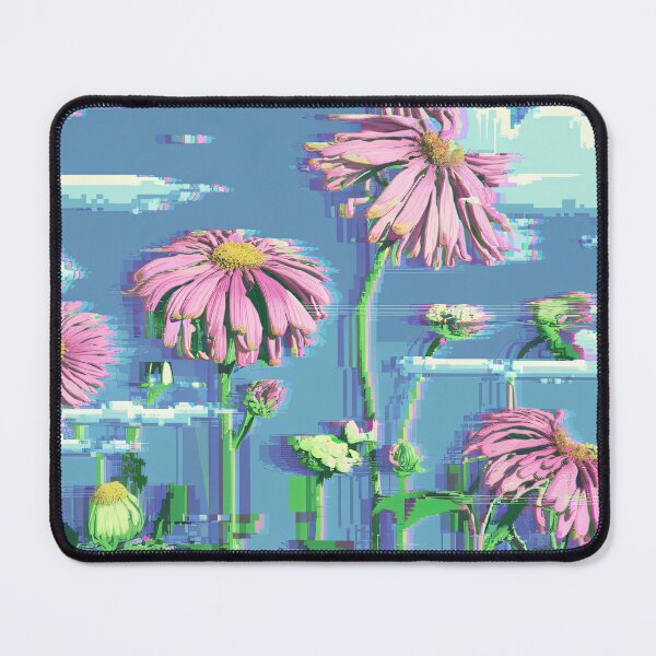 Item preview, Glitch Art Style With Aster, Solidago And Limonium Flowers designed and sold by pixelplaza.
