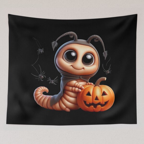 Item preview, The Little Witch Worm and His Spider Webs designed and sold by AmigosFurEver.