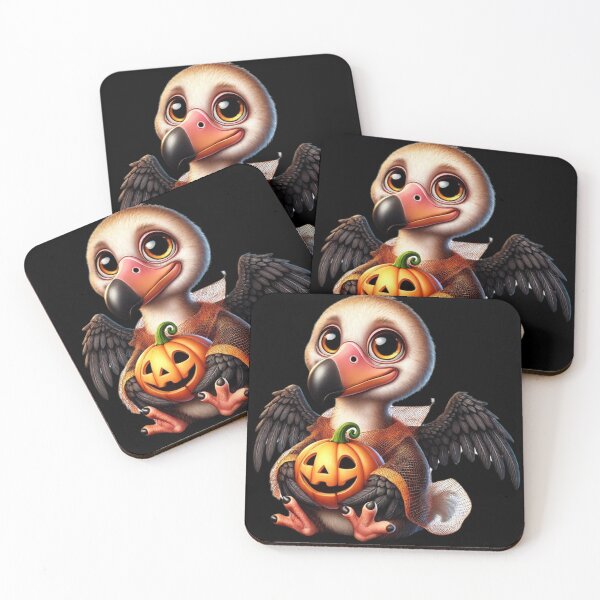 Item preview, The bewitched vulture and his luminous pumpkin designed and sold by AmigoVerse.