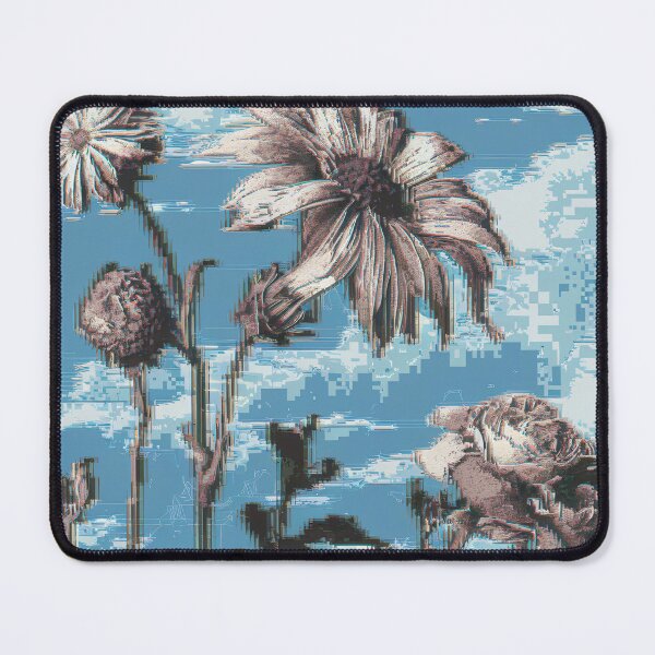 Item preview, Glitch Art Style With Aster, Solidago And Limonium Flowers designed and sold by pixelplaza.
