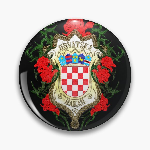 Item preview,  Croatian Coat Of Arms With Roses And The Name Of The City "Bakar" designed and sold by MC Art Studio.