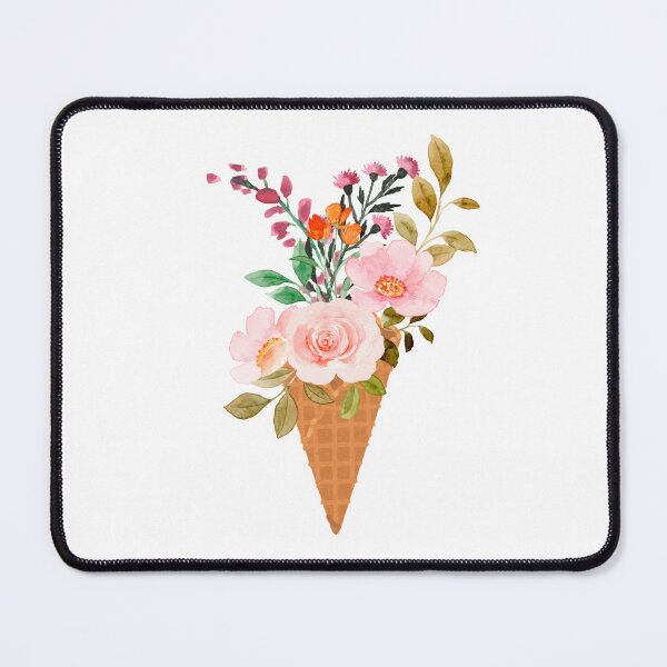 Item preview, Mine Ice cream cone with flowers1 designed and sold by NanNay.