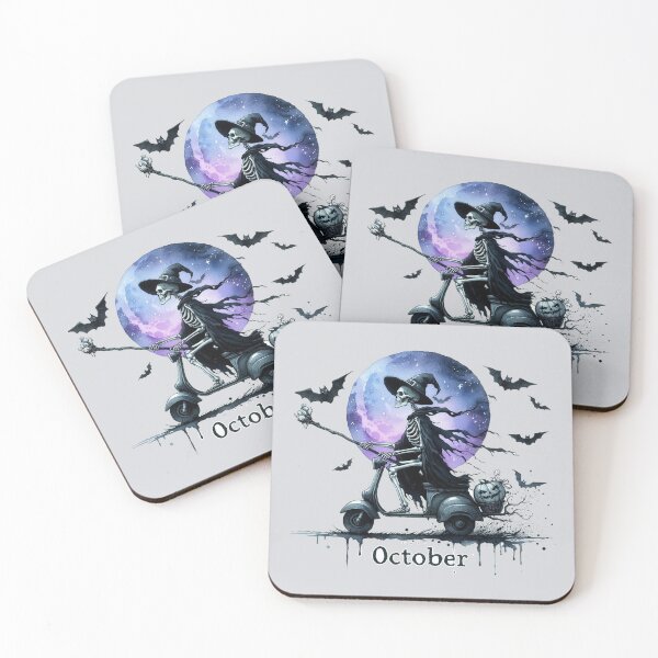 Item preview, Skeleton witch riding motobicycle  Halloween # 1 designed and sold by Nanthanon.