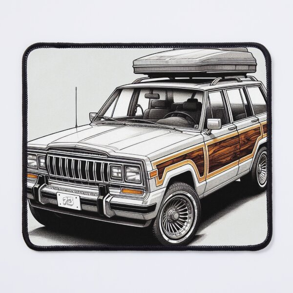 Item preview, Manga Style Classic American 4x4 Off-Road Vehicle with Wood Paneling and Roof Box designed and sold by 73corners.