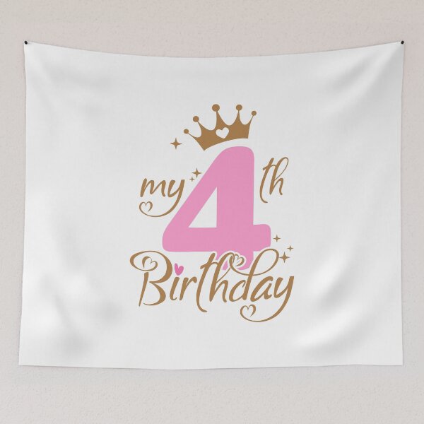 Item preview, My Fourth Birthday | 4 years old Kids designed and sold by jensbyorlando.