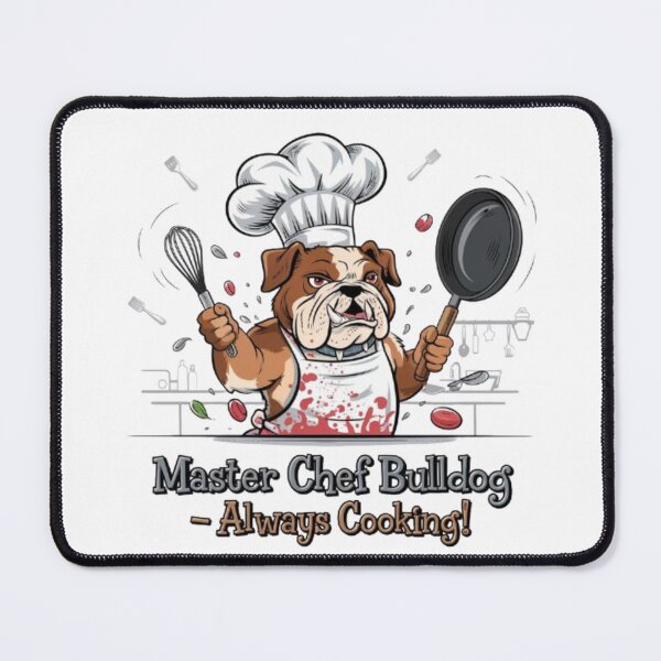 Item preview, Bulldog Chef Cooking in a Fun, Chaotic Kitchen designed and sold by Petpixy.