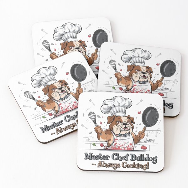 Item preview, Bulldog Chef Cooking in a Fun, Chaotic Kitchen designed and sold by Petpixy.