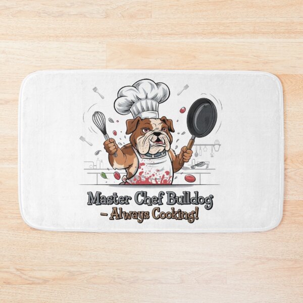 Item preview, Bulldog Chef Cooking in a Fun, Chaotic Kitchen designed and sold by Petpixy.