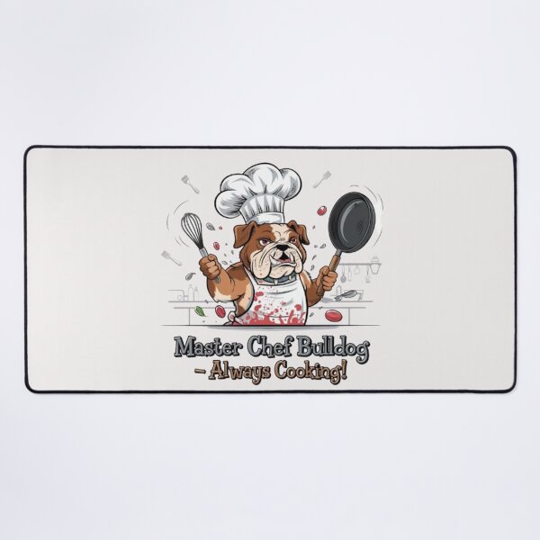 Item preview, Bulldog Chef Cooking in a Fun, Chaotic Kitchen designed and sold by Petpixy.