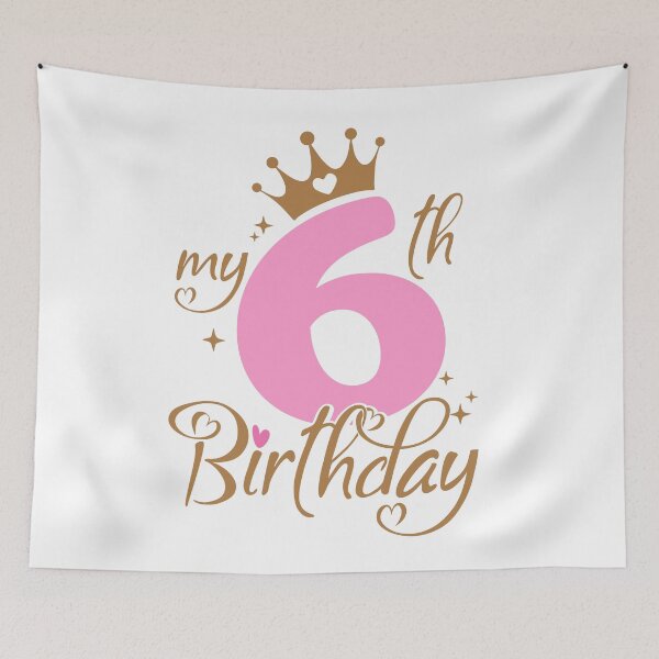 Item preview, My Sixth Birthday | 6 years old Kids Birthday Celebration designed and sold by jensbyorlando.