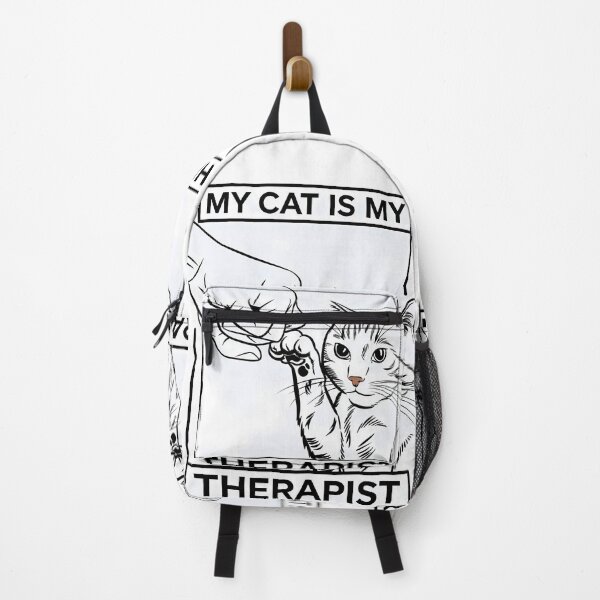 Item preview, Funny Cat Therapy Fist Bump Illustration designed and sold by ZetaDream.