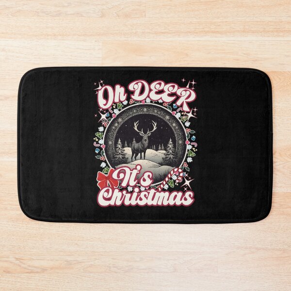 Item preview, OH DEER IT'S CHRISTMAS cute Christmas Xmas Reindeer in snowy forest design designed and sold by Jt41.