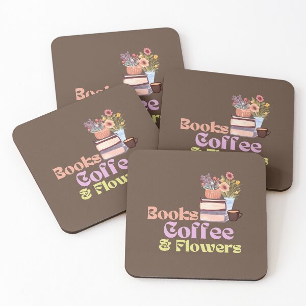 Item preview, Books Flowers and Coffee designed and sold by FarmOfCuties.