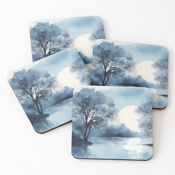 Item preview, Blue Night Landscape designed and sold by CalmnessbyChoice.