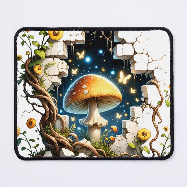 Item preview, Mushroom in a cracked wall designed and sold by Nudaeng.