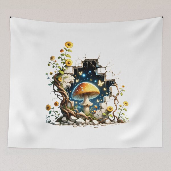 Item preview, Mushroom in a cracked wall designed and sold by Nudaeng.