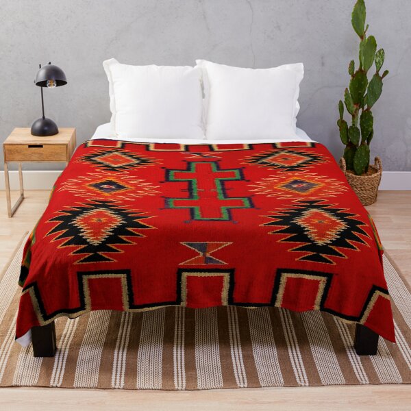 Item preview, NATIVE AMERICAN HORSE SADDLE BLANKET FROM 1890s REPRINT designed and sold by INNERHARMONY2.
