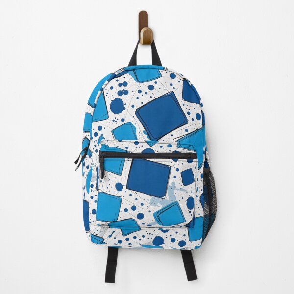 Item preview, Abstract blue squares pattern designed and sold by Pretty on Repeat.