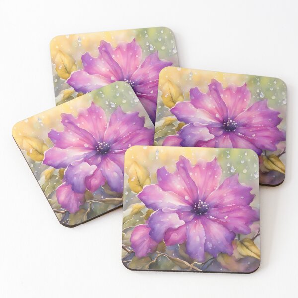 Item preview, Purple Flowers in Rain designed and sold by CalmnessbyChoice.