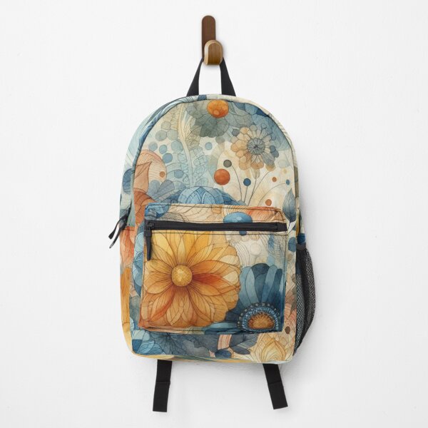 Item preview, DIVERSITY OF BLUE AND ORANGE FLOWERS designed and sold by AJCIShop.