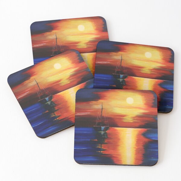 Item preview, Sunset over the sea - Artem Tuliuk original oil painting designed and sold by Artem Tuliuk.
