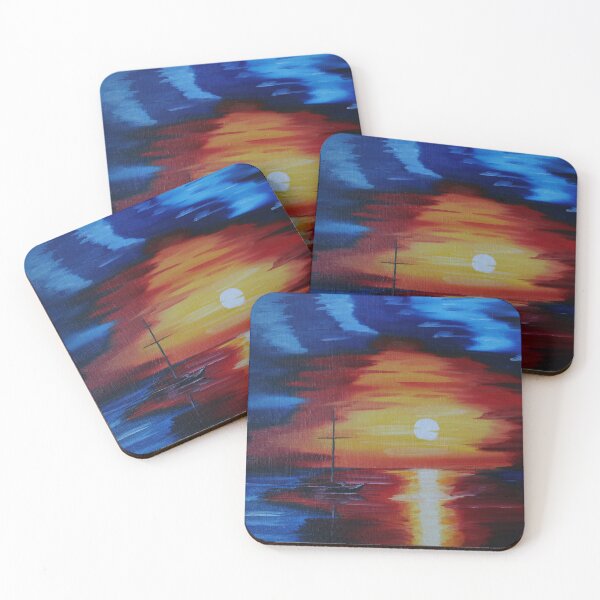 Item preview, Sunset over the sea - Artem Tuliuk original oil painting designed and sold by Artem Tuliuk.