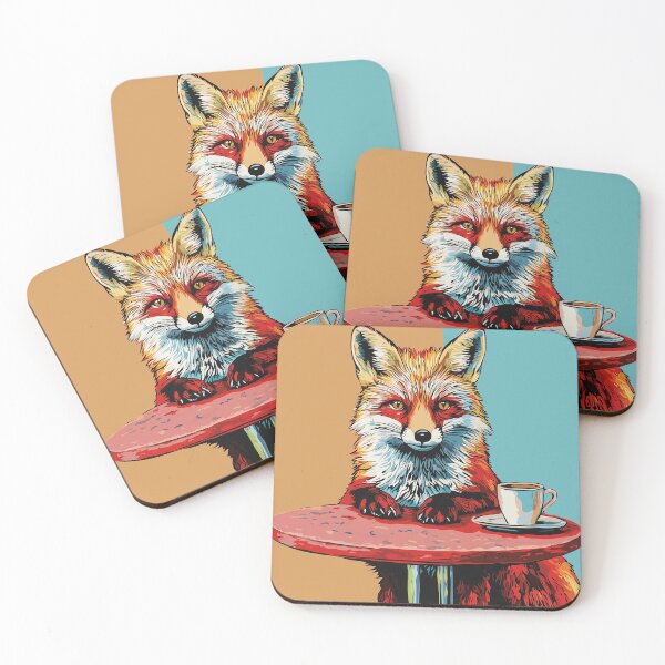 Item preview, Afternoon with coffee and foxes. designed and sold by GagamellGray.