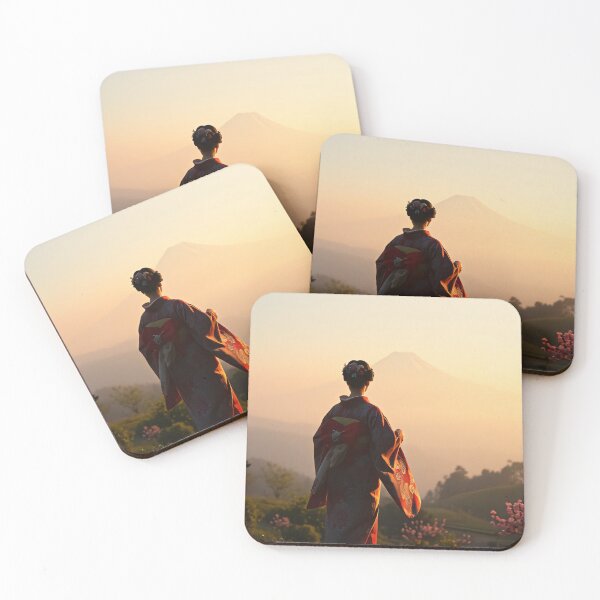 Item preview, Geisha looking into the distance towards Mount Fuji designed and sold by MoodyFrames.