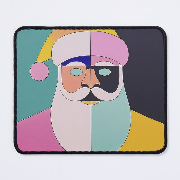 Artikelvorschau, Farbenfrohes geometrisches Weihnachtsmann-Portrait entworfen und verkauft von Adam Regester.