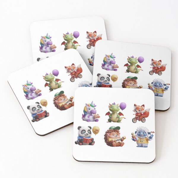 Item preview, Six Playful Fantasy Creatures for Kids designed and sold by PixelAlchemyX.