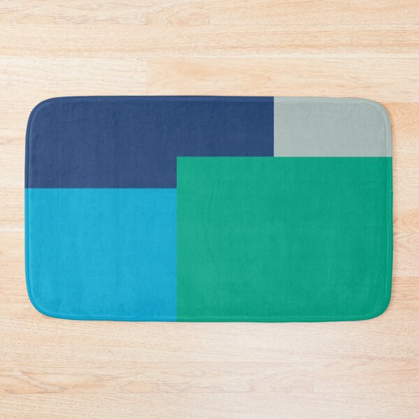 Item preview, Minimalist Abstract Geometric Color Block Blue Green designed and sold by Jeallan Designs.