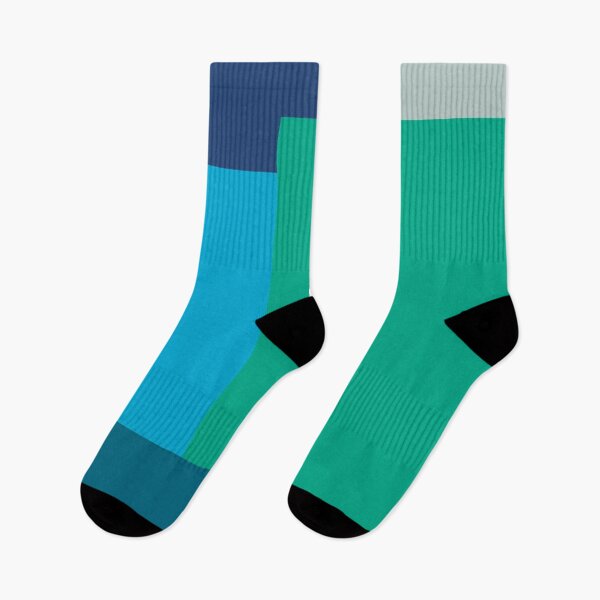 Item preview, Minimalist Abstract Geometric Color Block Blue Green designed and sold by Jeallan Designs.