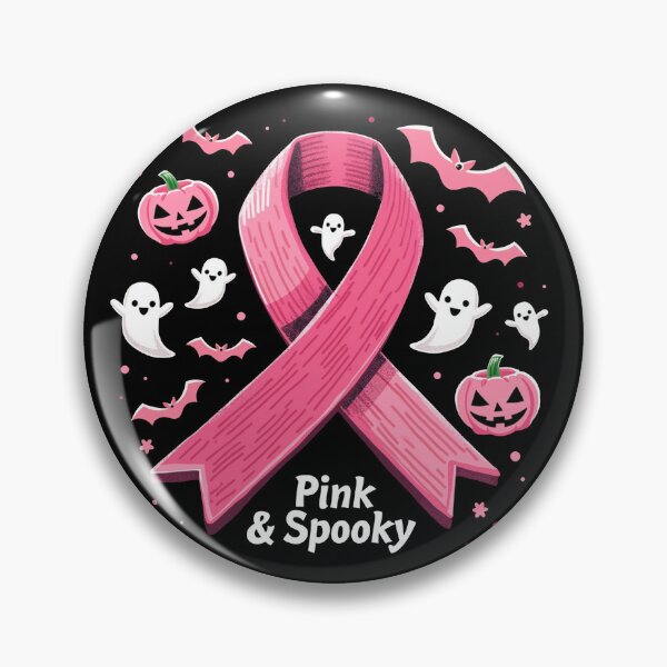 Item preview, Pink and Spooky Halloween Breast Cancer Awareness Ghosts designed and sold by belarb.