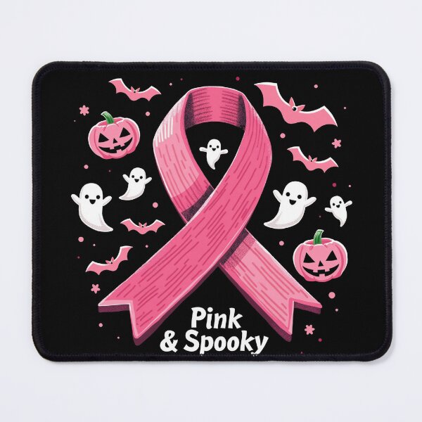 Item preview, Pink and Spooky Halloween Breast Cancer Awareness Ghosts designed and sold by belarb.