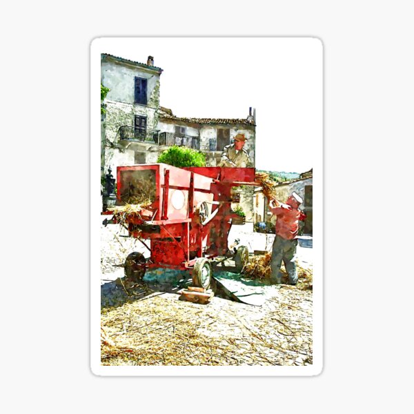 Item preview, Farmer and threshing machine designed and sold by Giuseppe Cocco.