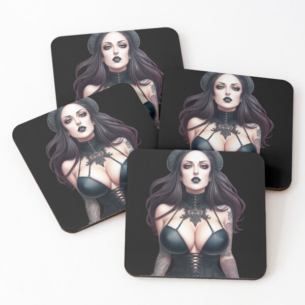 Item preview, Inked Hot Gothic Girl with tattoo designed and sold by VDDDesign.
